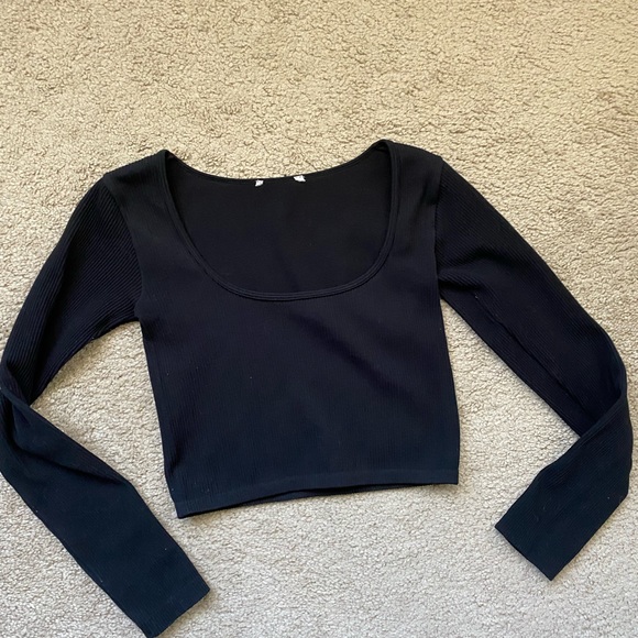 Zara | Tops | Zara Seamless Ribbed Long Sleeve Top Ml | Poshmark